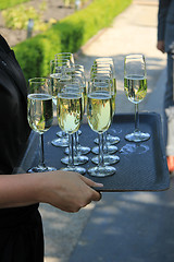 Image showing Glasses of champagne