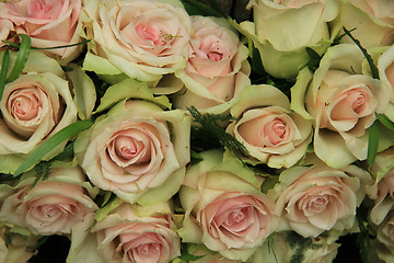 Image showing Pale pink roses in a wedding arrangement