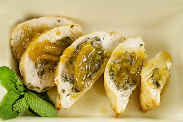 Image showing Sliced Stuffed Chicken