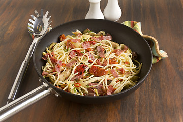 Image showing Mediterranean Salami Spaghetti