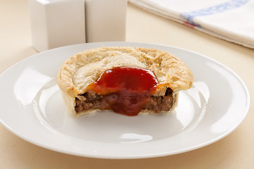 Image showing Half Eaten Meat Pie