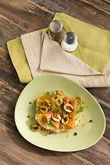 Image showing Salmon Open Sandwich