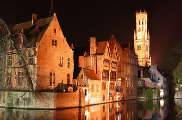 Image showing Bruges by night