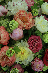 Image showing Peonies in a wedding arrangement