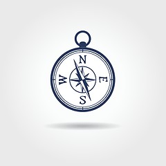 Image showing Glossy Compass. Vector Illustration.