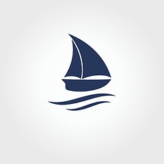 Image showing Boat icon. Vector illustration