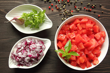 Image showing Chopped  tomatoes.