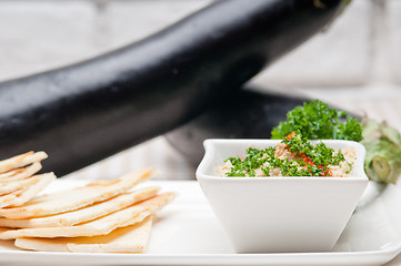 Image showing moutabal baba ghanoush eggplant dip