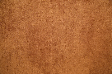 Image showing brown plush fabric close-up