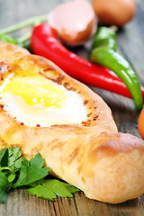 Image showing Cheese pie and egg.