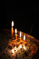 Image showing bright burning church candles