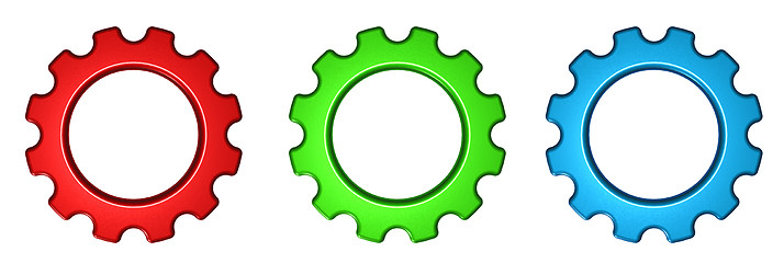 Image showing rgb gear wheels