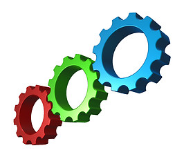 Image showing rgb gear wheels