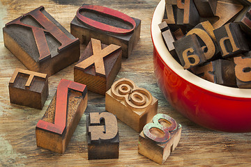 Image showing typography concept with wood type