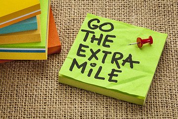 Image showing go the extra mile