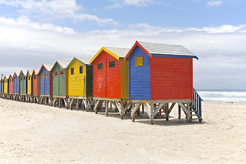 Image showing Beach huts