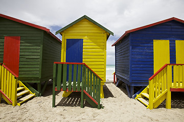 Image showing Beach huts