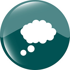 Image showing speech bubbles sign button, web app icon