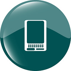 Image showing web icon button with smart phone