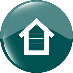 Image showing house button, signs, icons set