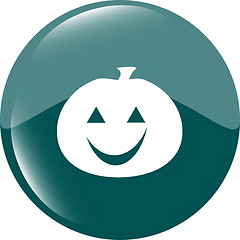 Image showing icon of halloween pumpkin on holiday, web button