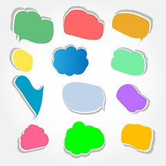 Image showing Set of colorful speech bubbles