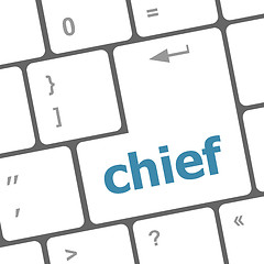 Image showing chief button on computer pc keyboard key