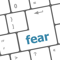 Image showing fear button on computer pc keyboard key