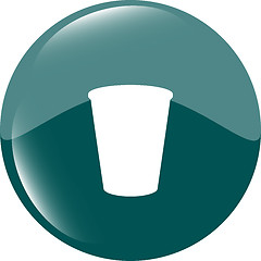 Image showing Coffee cup icon web button