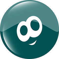 Image showing smile face icon button, funny face for web