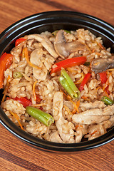 Image showing Rice chicken vegetable