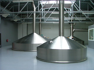 Image showing brewery brewing barrels