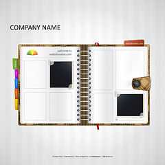 Image showing Website design template with organizer