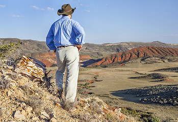 Image showing male hiker in Red Mountain