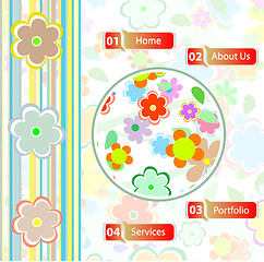 Image showing flower web template design