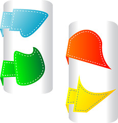 Image showing stylized colorful labels and badges set