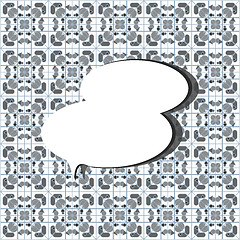 Image showing empty blank cloud on vintage background