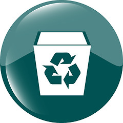 Image showing eco recycle bin icon on a white background