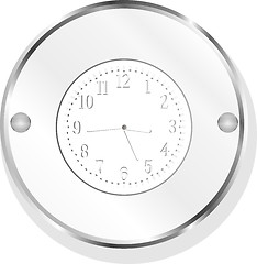 Image showing metallic clock icon design