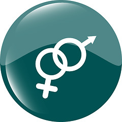 Image showing round button with male female symbol