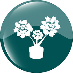 Image showing flowers icon button app web