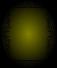 Image showing luxury gold pattern ornament borders of black background