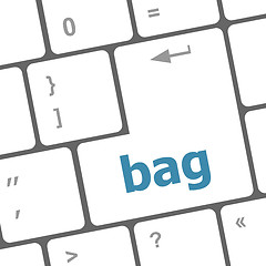 Image showing bag button on computer pc keyboard key