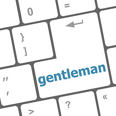 Image showing gentleman button on computer pc keyboard key