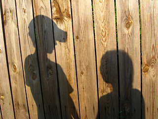 Image showing Shadow of the amicable boy and girl