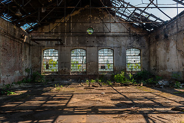 Image showing Industrial interior with bright light