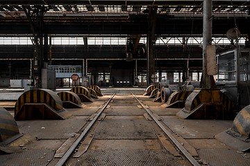 Image showing Industrial interior of an old factory