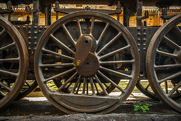 Image showing Part of an old industrial train