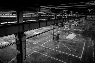 Image showing Industrial interior of an old factory