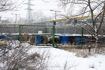 Image showing Chemical waste dump with a lot of barrels